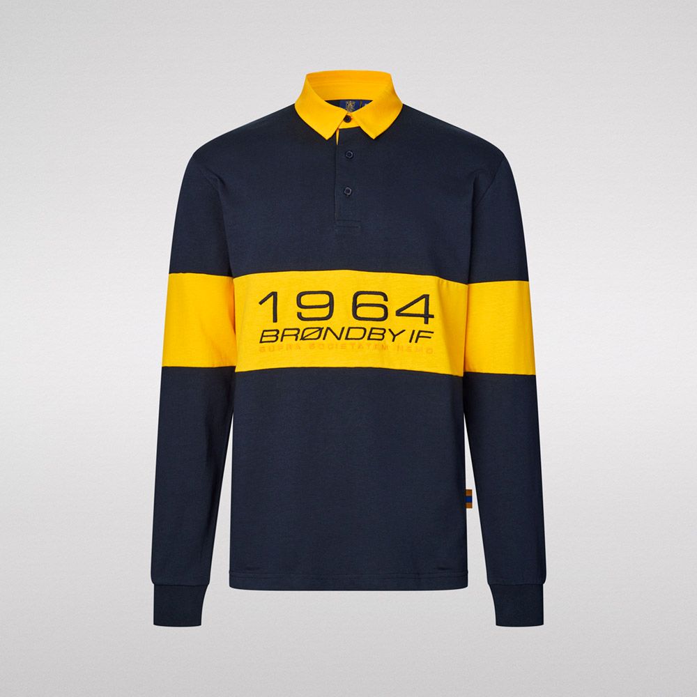 Polo Langærmet Navy/Gul - 1964