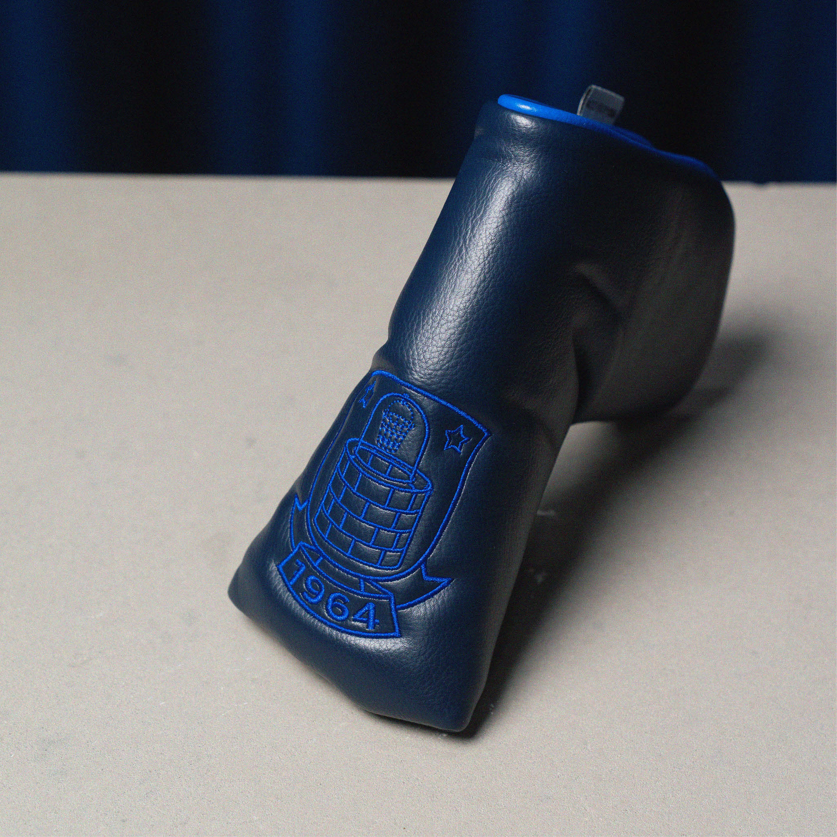 Golf Blade Putter Cover Navy m. Logo