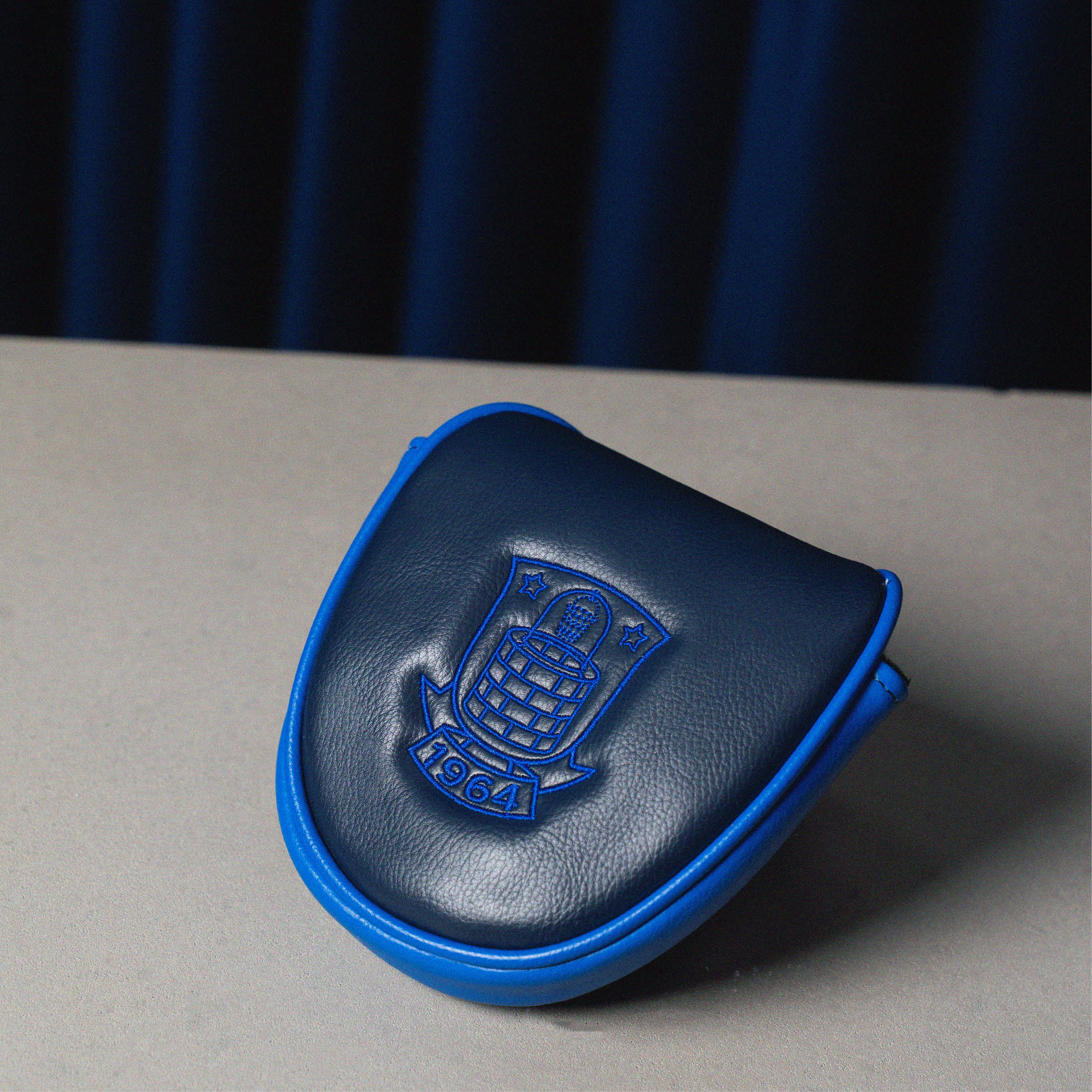 Golf Mallet Putter Cover Navy m. Logo