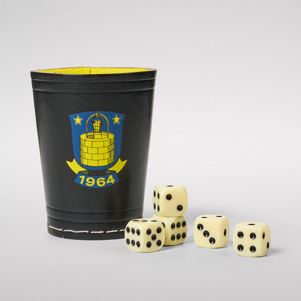 Raflebæger med 5 terninger