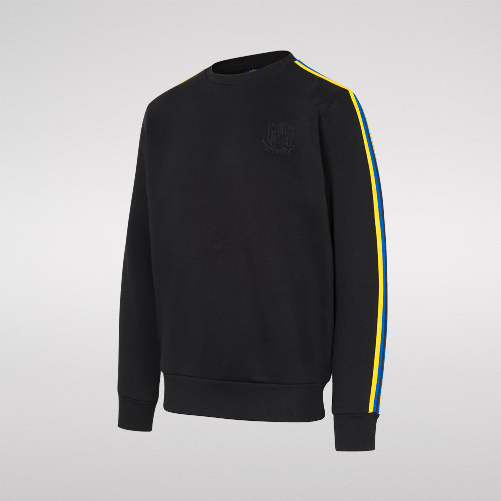 Sweatshirt Sort m. logo/striber