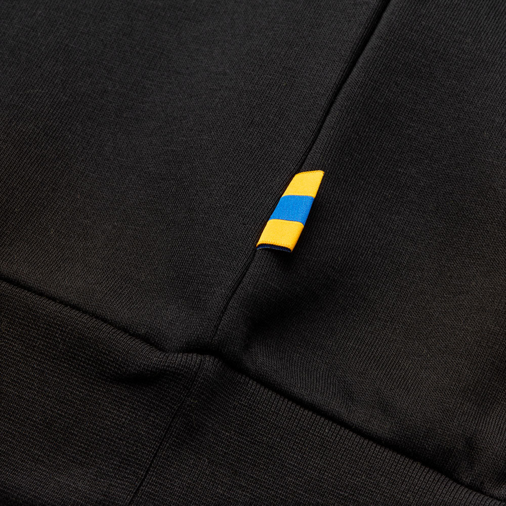 Sweatshirt Sort m. logo/striber Børn