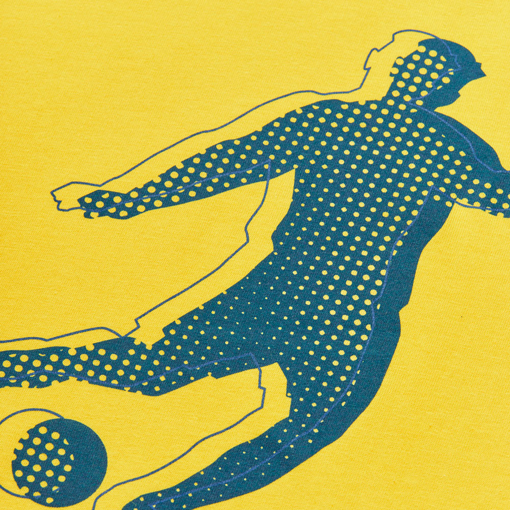 T-Shirt - Gul med Spiller Børn