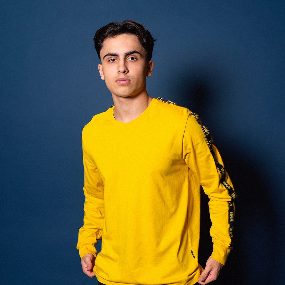 T-shirt L/S Gul m. 1964 bånd Børn
