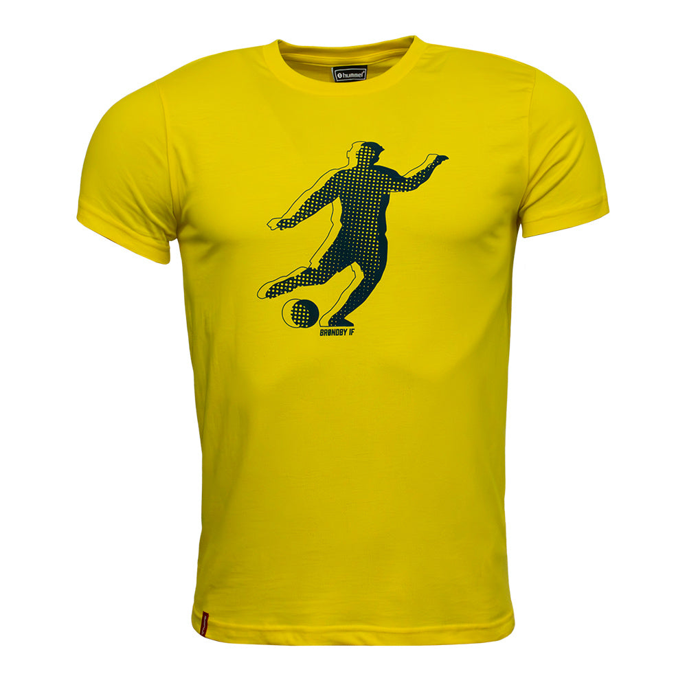 T-Shirt - Gul med Spiller Børn