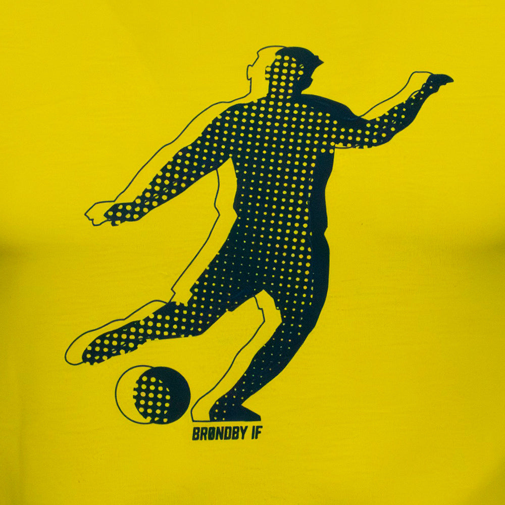T-Shirt - Gul med Spiller Børn