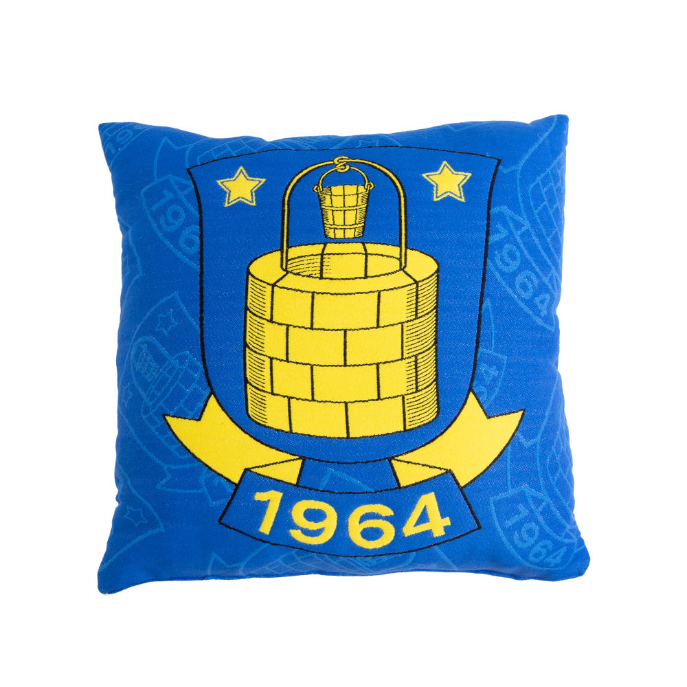 Brøndby Pude Gul & Blå m/ logo baggrund